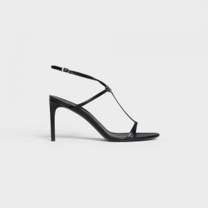 Celine BAR TRIOMPHE in CALFSKIN Sandals Black | CL-592598