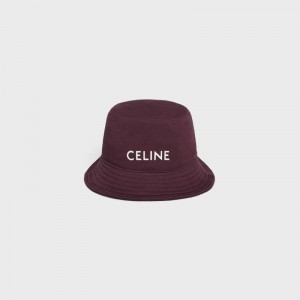 Celine BUCKET IN COTTON FLEECE Hat dark prune | CL-591707