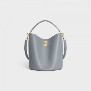 Celine Bucket Bag in Smooth Calfskin 16 Blue Grey | CL-593255