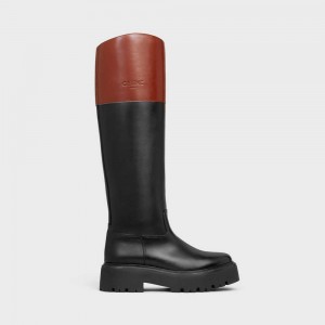 Celine Bulky high in calfskin Boots Black / Brown | CL-592512