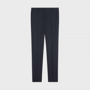 Celine CLASSIC IN WOOL GABARDINE Trousers Navy | CL-592021