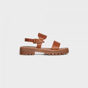 Celine CLEA TRIOMPHE in CALFSKIN - VEGETAL TANNING Sandals Tan | CL-592570