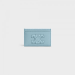 Celine CUIR TRIOMPHE SHINY CALFSKIN Card Holders California Blue | CL-592956