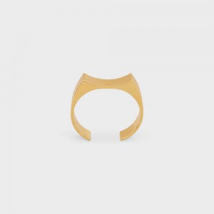 Celine Formes Abstraites Concave Cuff in Brass with Gold Finish Bracelets Gold | CL-592213