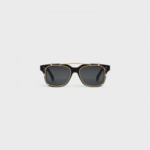 Celine Frame 51 in Acetate with Metal Sunglasses Black | CL-591731