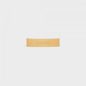 Celine Hair Clip in Brass and Steel with Gold Finish Hair Accessories Gold | CL-592324