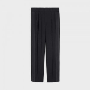 Celine JUDE TUX IN WOOL AND MOHAIR Pants Black | CL-592737