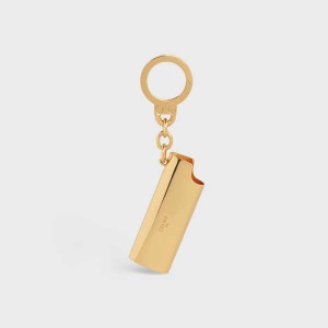 Celine LIGHTER CASE CHARM in Brass Leather Goods Accessories Gold | CL-592920