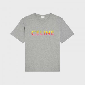 Celine LOOSE IN COTTON JERSEY T-shirts GREY MELANGE | CL-592136