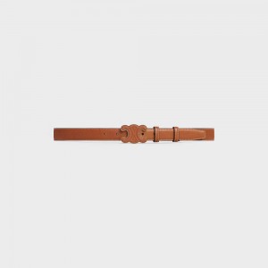 Celine MEDIUM CUIR TRIOMPHE in Natural Calfskin Belts Tan | CL-592484