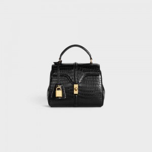 Celine MINI in porosus crocodile 16 Black | CL-593272