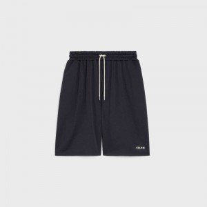 Celine REVERSIBLE OVERSIZED IN JERSEY Shorts Black | CL-592078