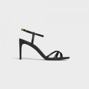 Celine SOIR in LAMBSKIN Sandals Black | CL-592596