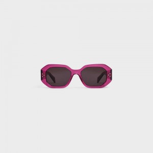 Celine Square S255 in Acetate Sunglasses Transparent Cherry | CL-592403