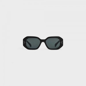 Celine Square S255 in Acetate Sunglasses Black | CL-592401