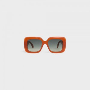 Celine Square S263 in Acetate Sunglasses Milky Rust | CL-592375