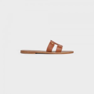 Celine TRIOMPHE MULE in CALFSKIN Sandals Tan | CL-592583