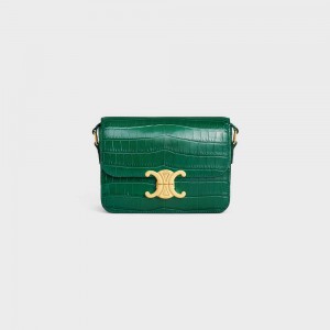 Celine Teen Bag in Niloticus Crocodile Triomphe Green | CL-593210