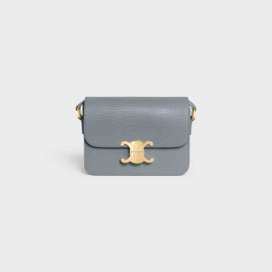 Celine Teen Bag in lizard Triomphe Blue Grey | CL-593200