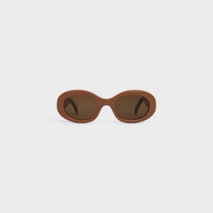 Celine Triomphe 01 in Acetate Sunglasses Camel | CL-592381