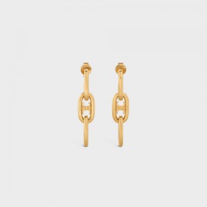 Celine Triomphe Dangling in Brass with Gold finish Earrings Gold | CL-592309