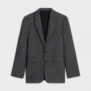 Celine classic in lightweight wool Jackets Anthracite | CL-591984