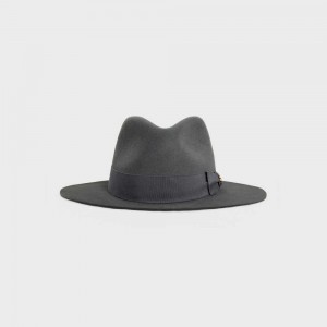 Celine fedora in felt Hat Gris | CL-592340