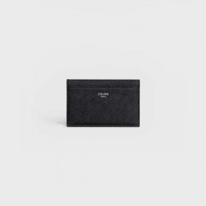 Celine in Grained calfskin Card Holders Black | CL-591801