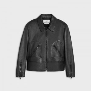 Celine wiltern blouson in soft Leather Black | CL-591915