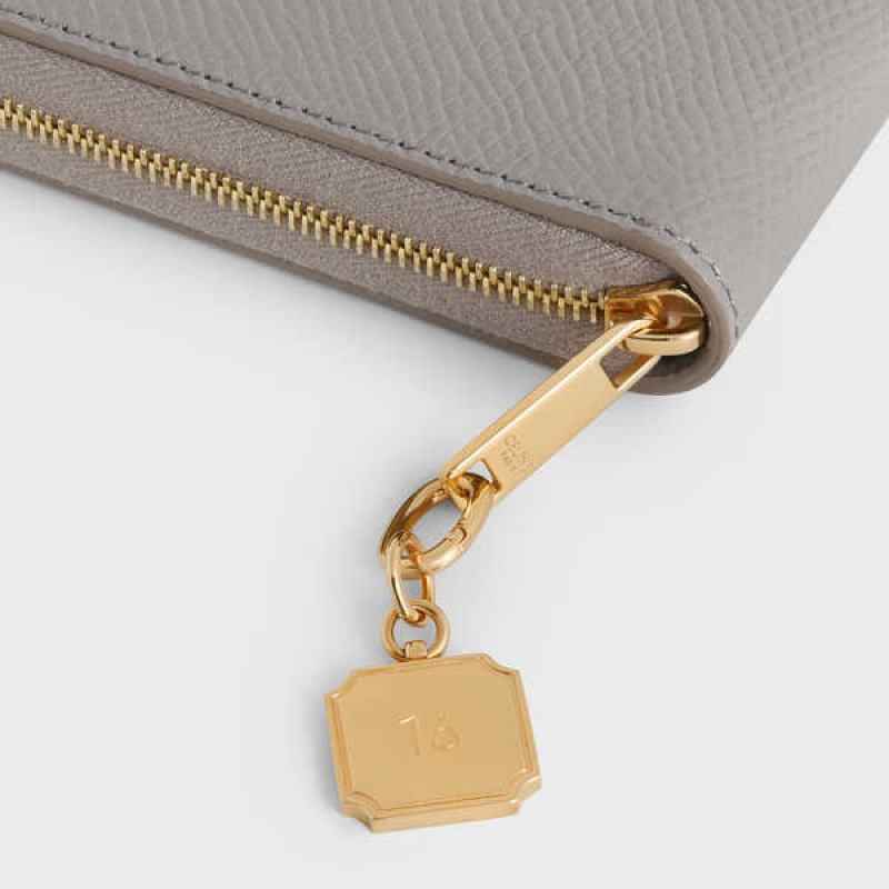 Celine 16 CHARM in Brass Leather Goods Accessories Gold | CL-592923