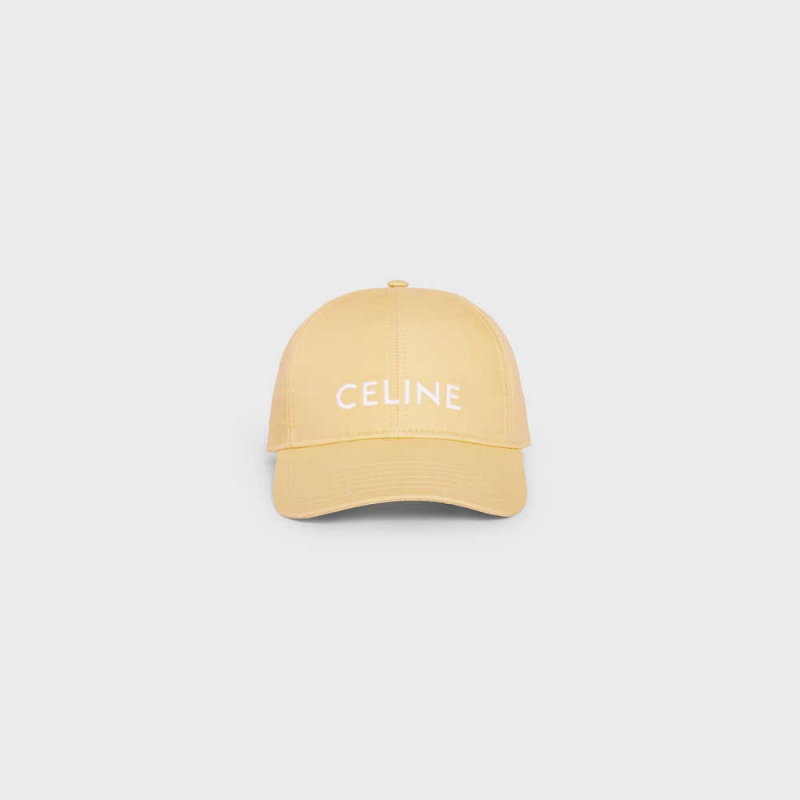 Celine BASEBALL IN COTTON Cap Yellow | CL-592365