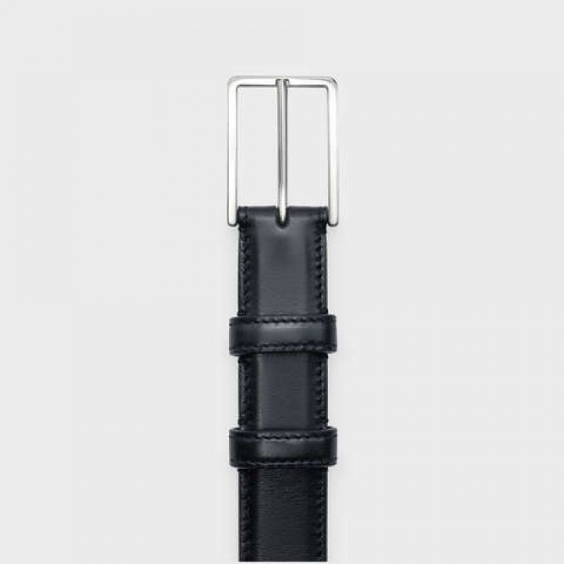 Celine BC-03 25MM in Taurillon Leather Belts Black | CL-591771