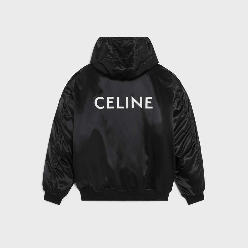 Celine BOMBER IN SATIN-FINISH NYLON Blousons Black | CL-591956