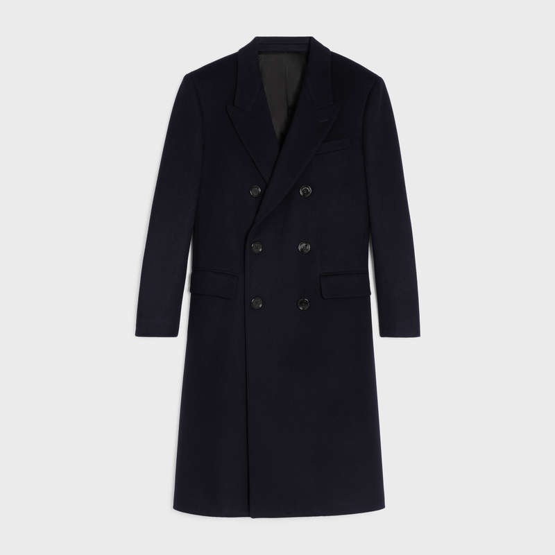 Celine BOXY IN WOOL Coats Black | CL-591979