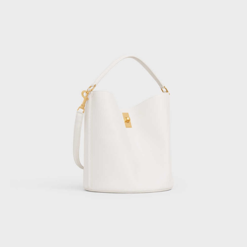 Celine Bucket Bag in Supple Grained Calfskin 16 RICE | CL-593258