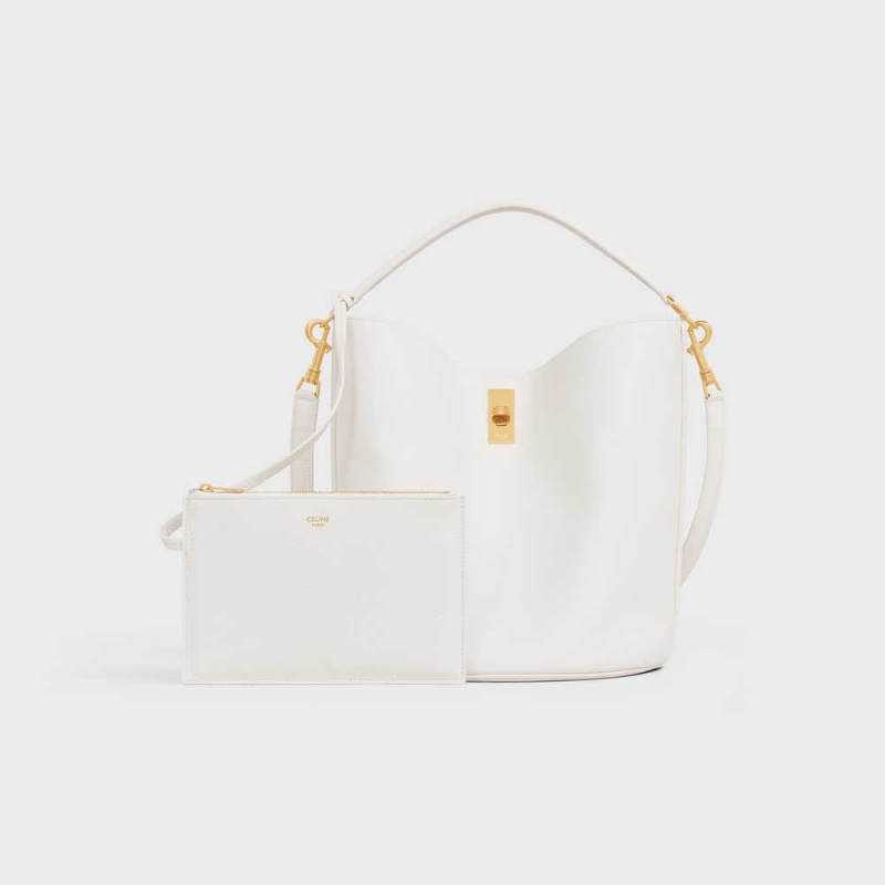 Celine Bucket Bag in Supple Grained Calfskin 16 RICE | CL-593258