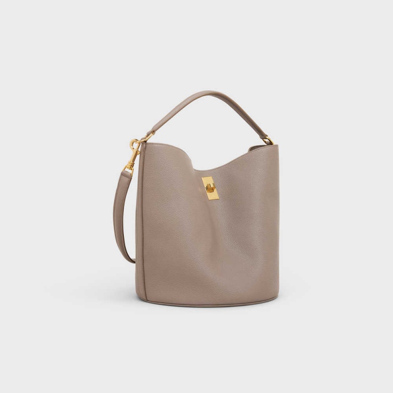 Celine Bucket Bag in Supple Grained Calfskin 16 Pebble | CL-593257