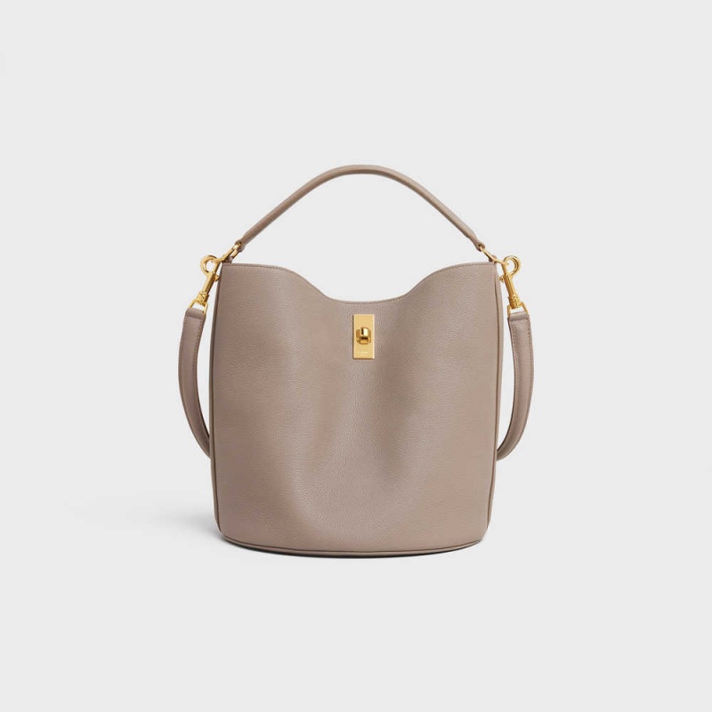 Celine Bucket Bag in Supple Grained Calfskin 16 Pebble | CL-593257