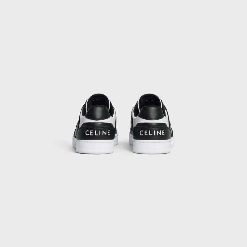 Celine C04 TRAINER LOW LACE-UP in CALFSKIN Sneakers White / Black | CL-591904