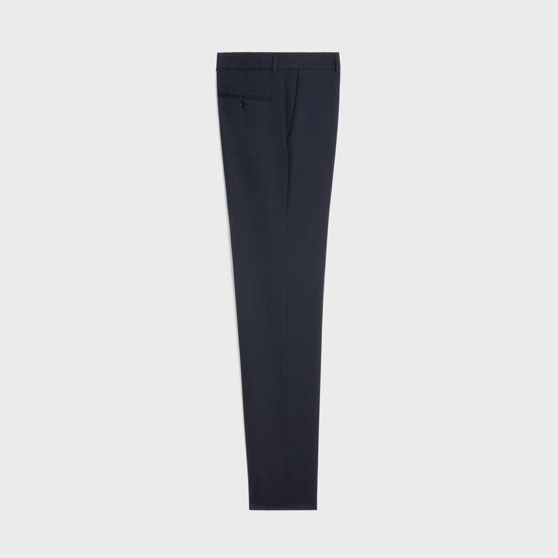 Celine CLASSIC IN WOOL GABARDINE Trousers Navy | CL-592021