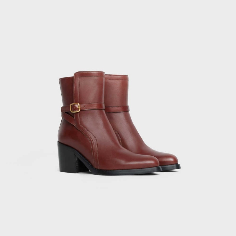 Celine CONDÉ JODHPUR in Calfskin Boots Dark Brown | CL-592495