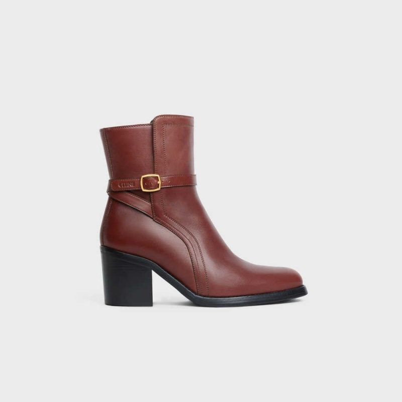 Celine CONDÉ JODHPUR in Calfskin Boots Dark Brown | CL-592495