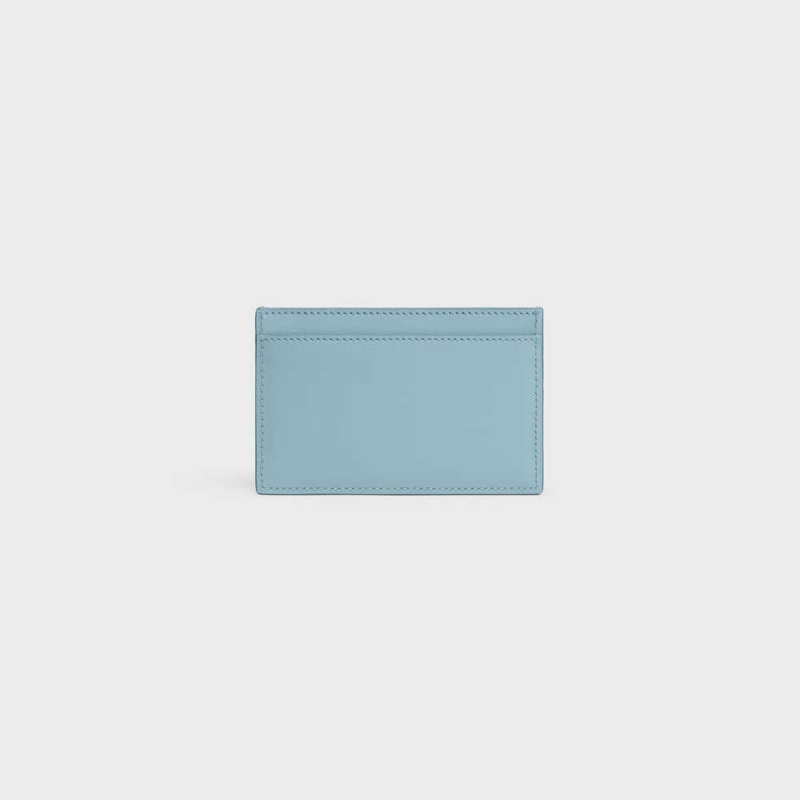 Celine CUIR TRIOMPHE SHINY CALFSKIN Card Holders California Blue | CL-592956