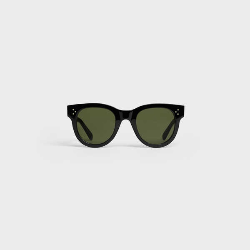 Celine Cat Eye S003 in Acetate with Mineral Glass Lenses Sunglasses Black | CL-592427