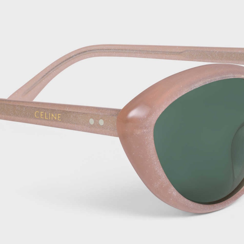 Celine Cat Eye S264 in Acetate Sunglasses Pink Glitter | CL-592386