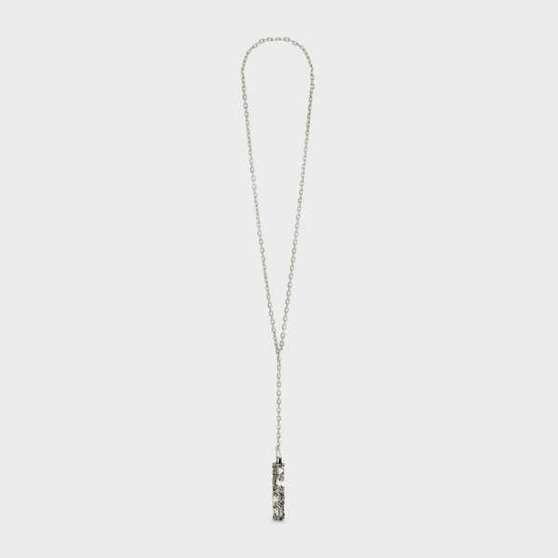 Celine César Project Compression in Sterling Silver Necklaces Silver | CL-592290