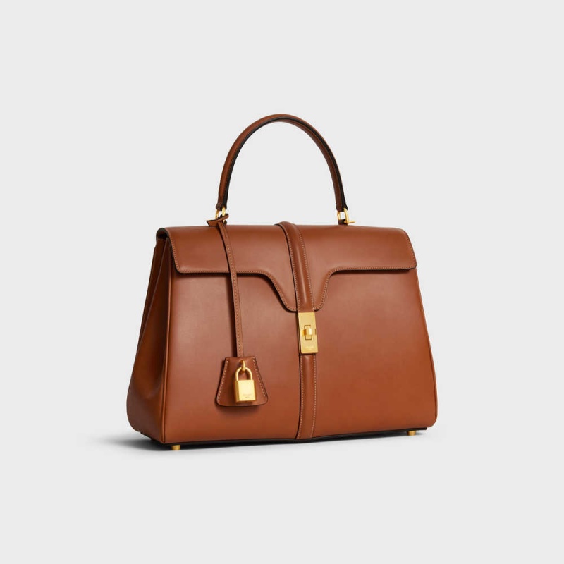 Celine Classique Bag in natural calfskin 16 Tan | CL-593282