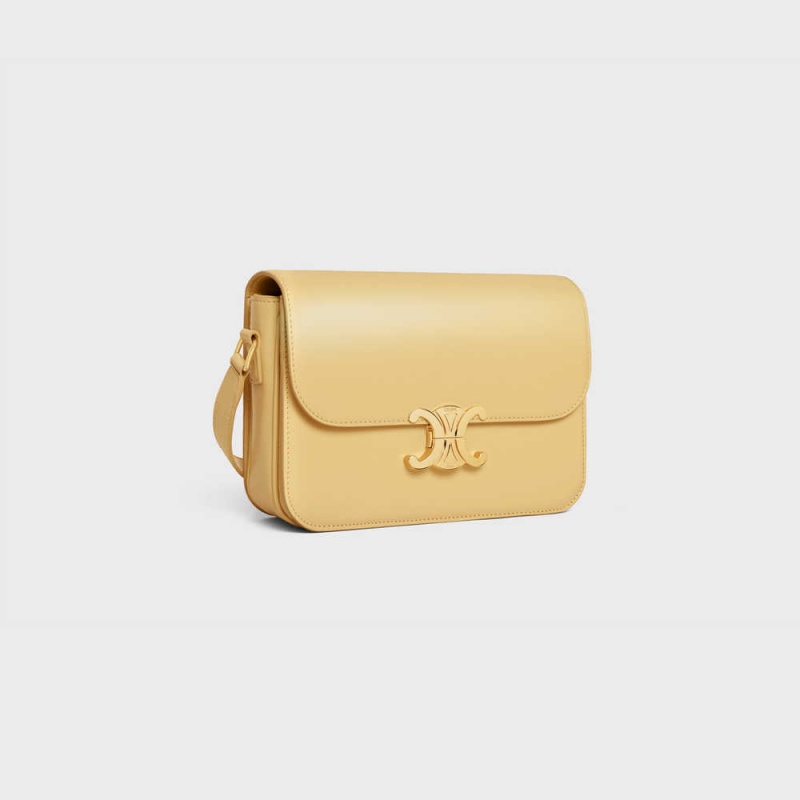 Celine Classique Bag in shiny calfskin Triomphe POLLEN | CL-593188