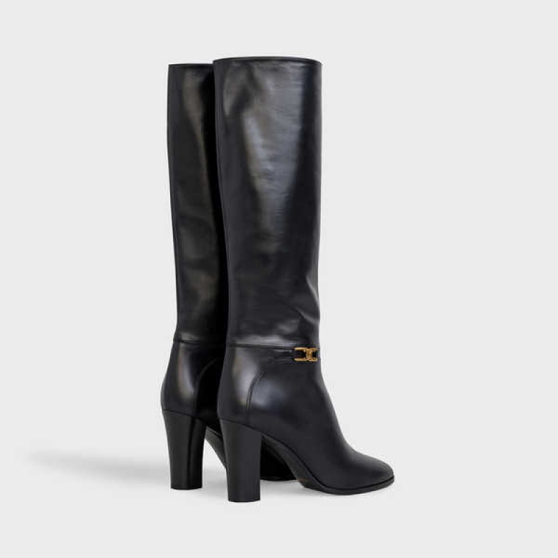 Celine Claude in Calfskin Boots Black | CL-592494