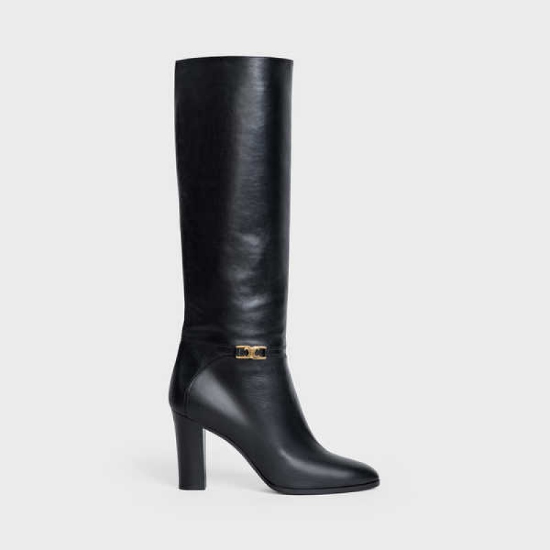 Celine Claude in Calfskin Boots Black | CL-592494